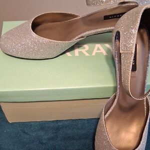 Glitter D'Orsay Flat - Silver Women’s Shoes